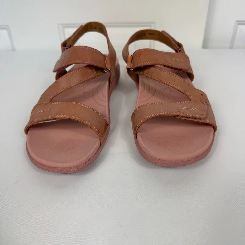 Cobb Hill Tala Asym Sandals Womens 9‎ M Coral Pink Leather Strappy
